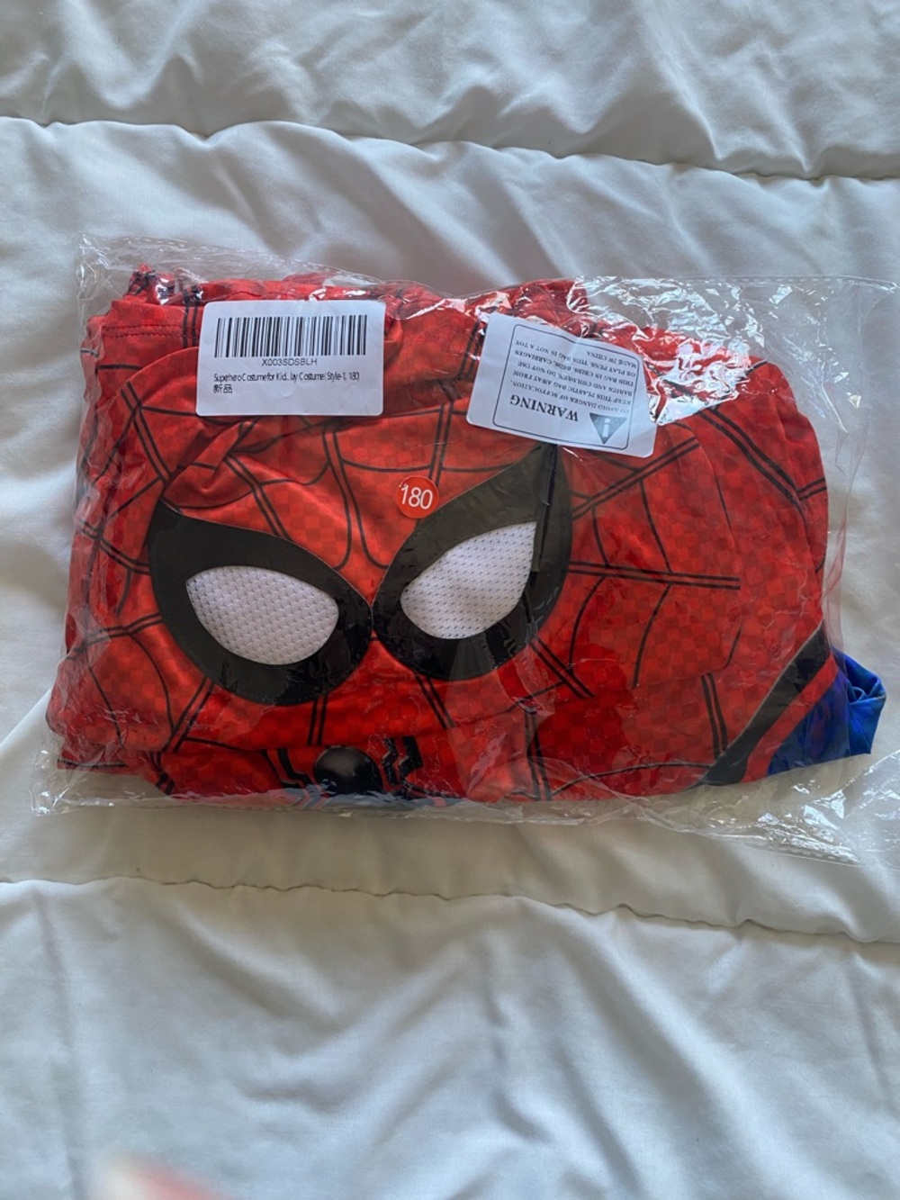 Spiderman Red and Blue Men's One-Piece Superhero Costume - Picture 5 of 5